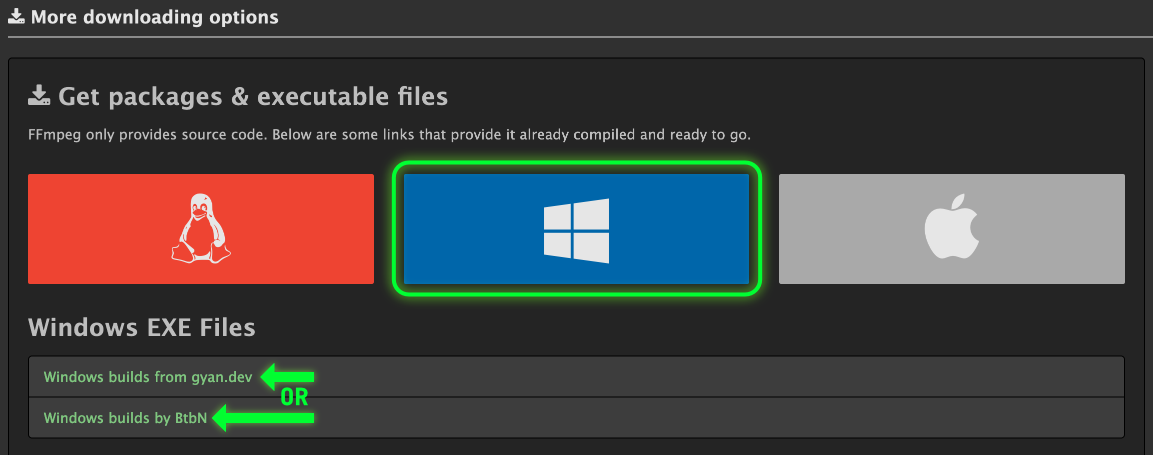 Windows Download Location