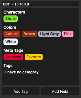 Tag Category Example